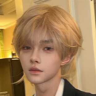 极速沈梦辰爆改同款m假发黄毛金发酷帅显白发型碎刘海碎盖头蓬松