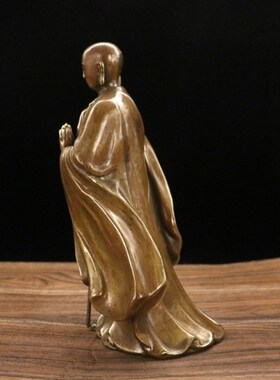 极速全铜雕地藏王佛像摆件 九华山地G藏王菩萨家用地藏菩萨站像佛