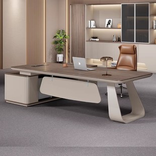 办公桌老板桌简约现代经理总裁电脑桌椅组合轻奢高级感时尚大班台