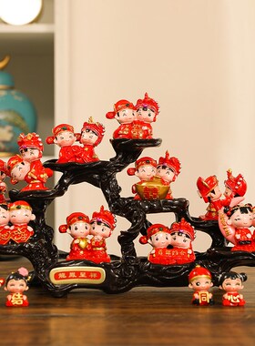 速发创意喜庆新婚礼物送闺婚新娘新人结小订婚摆件婚房装饰蜜娃娃