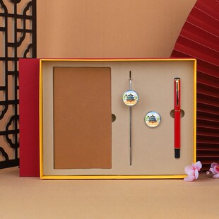 速发北京天坛念汉黄广楼南京鹤州金属书签签字笔套装纪武品