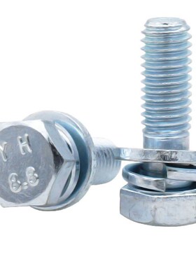 速发.级 高强度角六0组合螺丝平弹垫三组合螺栓M4M5M6MM1