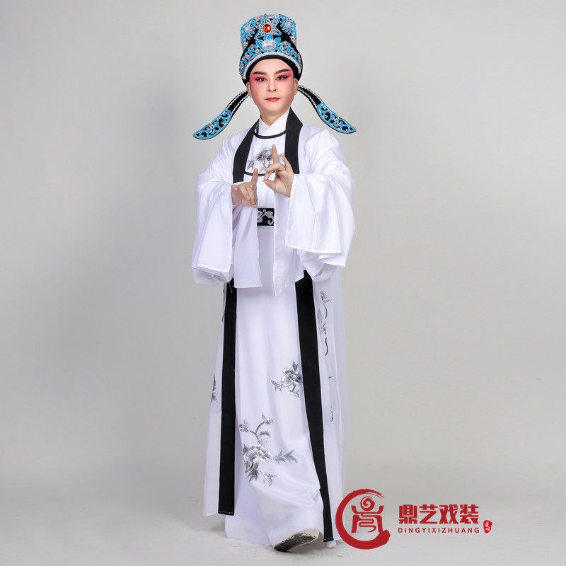 速发越剧黄梅戏曲服装男梁祝小生褶子道袍 双件套兰花小生衣