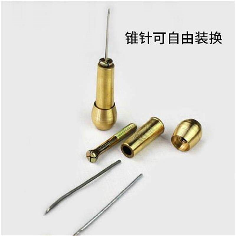 速发修鞋千枚通钻子针上鞋铜锥子补鞋皮革工具锥纳鞋底尖锥子