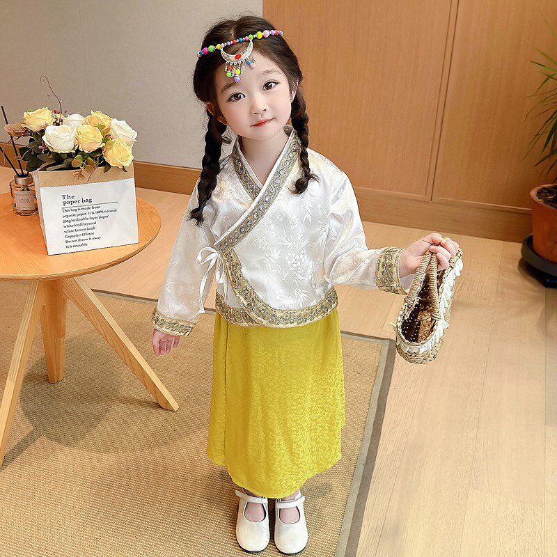 速发宝宝异域风服装云南傣族服套装2024款小童西双版纳表演服春季