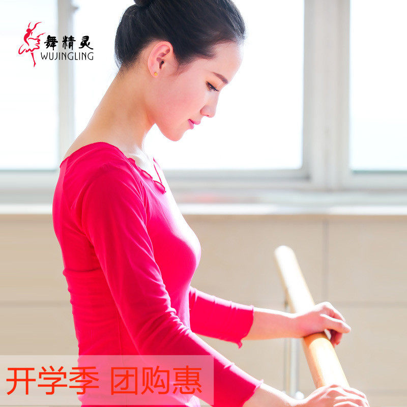 速发形体舞蹈练功服网纱 成人芭蕾舞蕾丝教师基训服中国舞弹力