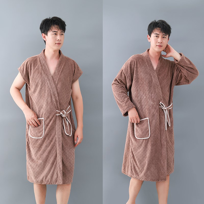 现货速发男士浴巾2025新款男款浴袍可穿式速干大人家用洗澡裹巾浴