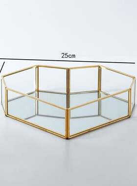 速发金属玻璃甜点托盘糕品台摆件展午架蛋糕架下示茶点心架姜茶