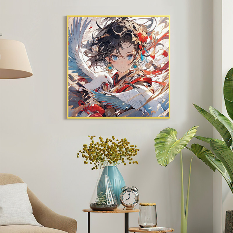 速发国风数字彩画人物无聊手作解闷手工填色填充油油丙烯画画