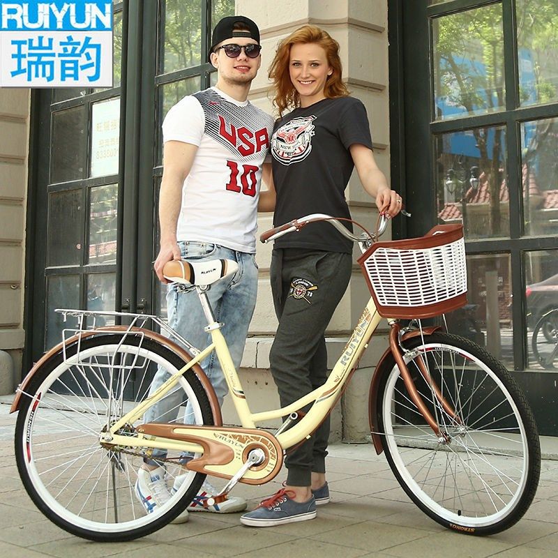 极速自行车女式成年轻便普通男女学生女士成N人通勤车淑女上班单