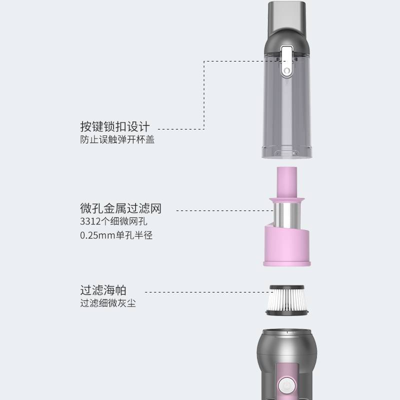 极速森罗H1无线车载吸尘器小型家用大吸J力大功率随手吸桌面吸尘