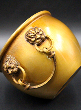 极速铜缸纯铜小j铜缸故宫铜缸大水缸客厅风水招财居家装饰品聚宝