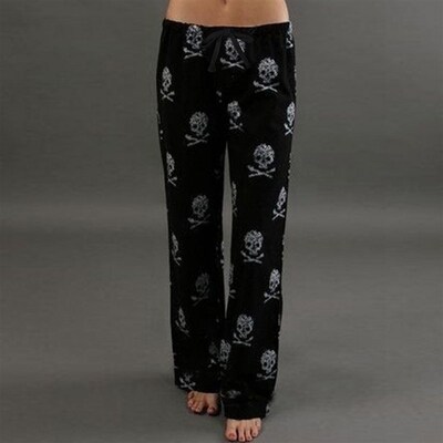 极速Halloween Skull Print Pants Women ISweatpants Joggers Lo