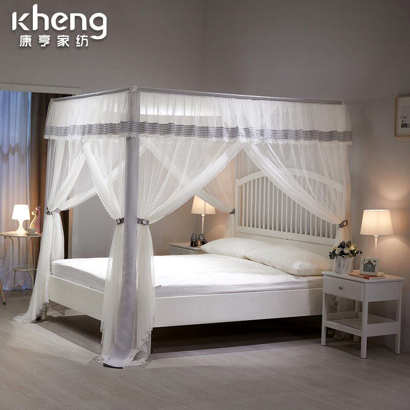 极速新款宫廷三开门2米1.2m蚊帐家用公主风欧式1.51U.8m床加密加