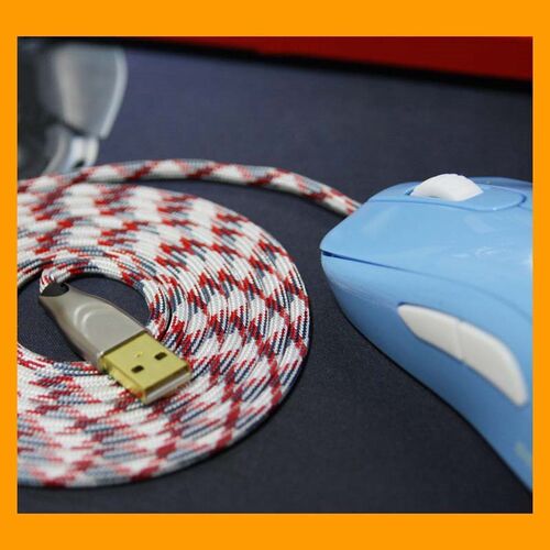 极速Flexible Handmade Paracord Mouse Cables OMagnetic Shield