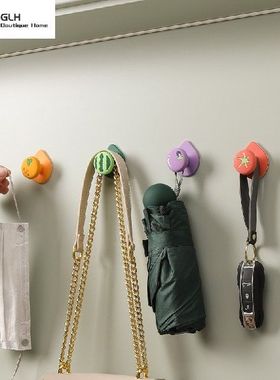 极速4PCS Cute Fkruit Pattern Kitchen Bathroom Hooks Free