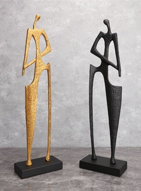 极速欧式创意铸铁铡刀人r物样板房售楼部家居客厅书房餐厅软装饰