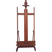 极速新品 实木质画架黑胡桃色红胡B桃色木制画架油画架落地画架楼