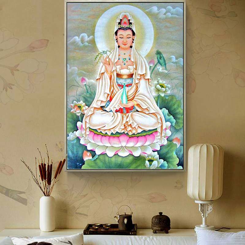 极速坐莲观音5d钻石画满钻新款平安赐H福菩萨佛像黏贴钻十字绣客,居家布艺,钻石绣,淘宝优惠券,粉丝福利购,淘宝优惠卷