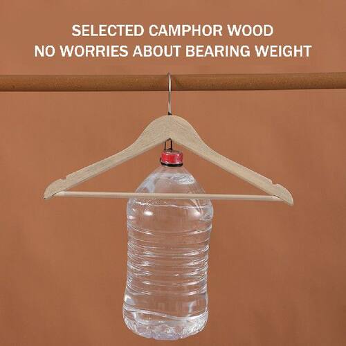 极速5pcs Retro Wooden Hatngers Camphor Wood Suit Hangers for