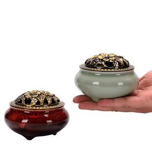 极速香炉薰香家用室内沉香炉安y神净化空气陶瓷禅意环香炉香薰炉