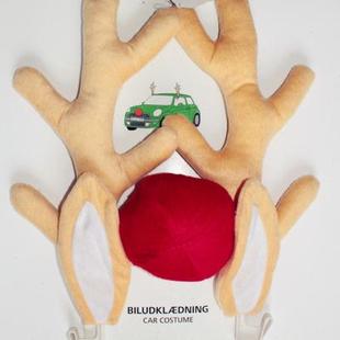 极速耶诞汽车车用麋鹿q鹿角装 饰 饰可爱有耳朵汽车顶鹿角耶诞节装