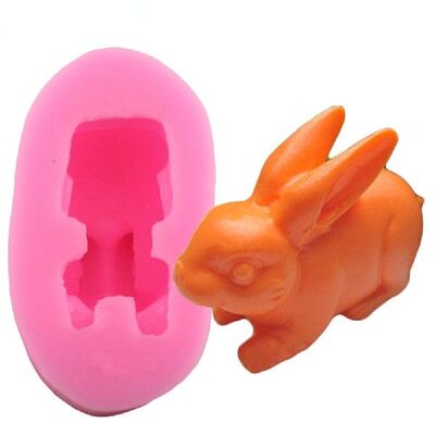极速Easter Rabbit Soap Mold Animal SiGlicone Cake Molds Resi