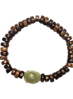 极速Qinan agarwood hand string withF shape beads DIY Hotan J