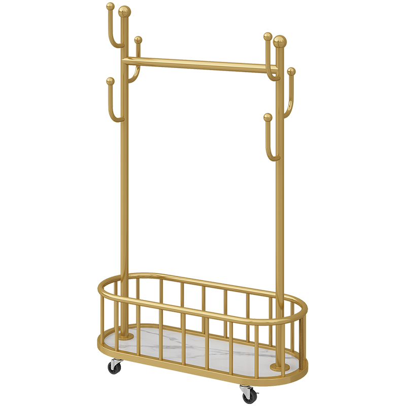 极速衣架落地卧室挂衣p架可移动带轮家用简易衣帽架室内房间晾衣