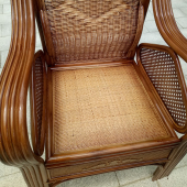 新品 真藤椅三件套单人靠背椅阳台桌椅客J厅休闲现代简约庭院腾椅