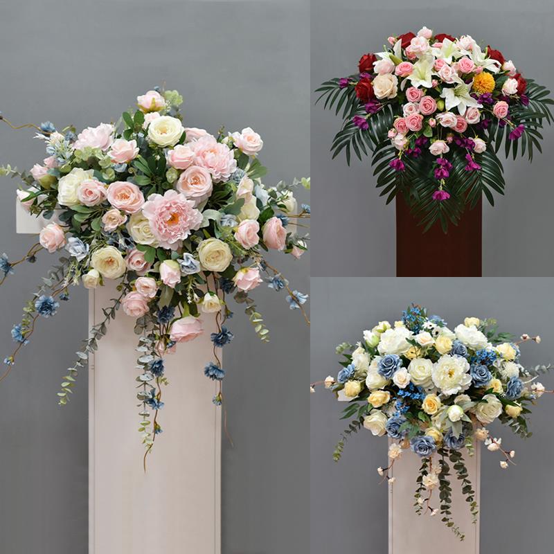 活动演讲发言讲台花仿真假花主席台布置台花迎宾区商务会议室摆花