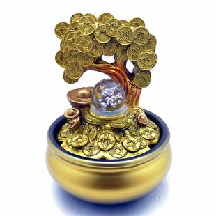 摇钱树招财树桌面喷泉流水家居饰品摆饰开店开业礼品