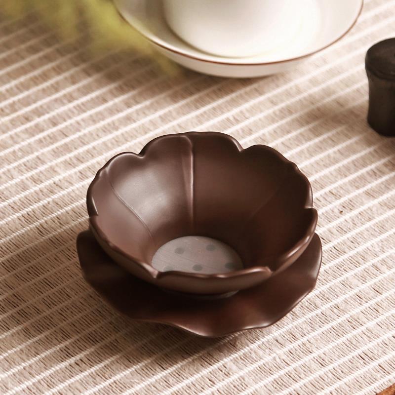 创意紫砂滤茶器茶漏 功夫茶具宜兴陶瓷泡茶过滤器 过滤网架茶道配