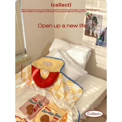 艺术收藏夹创意毯子午睡办公室枕头二合一可折叠休闲毯方便携带