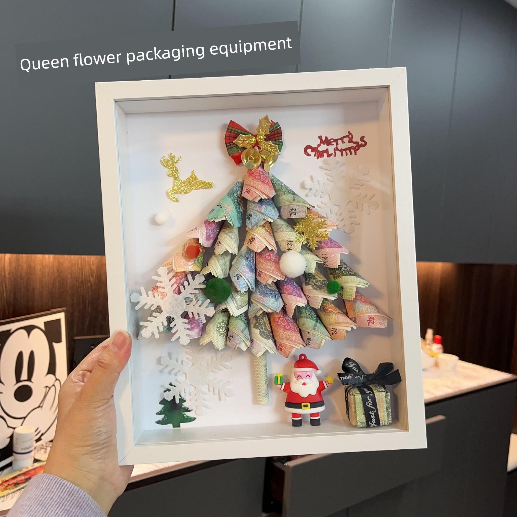 创意圣诞节圣诞树相框摆台材料包手工粘贴送朋友亲人圣诞惊喜礼物