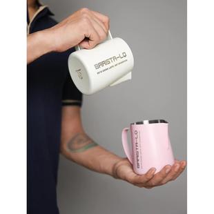 BARISTA-LQ刘强拉花缸亲手打造比赛拉花杯 不锈钢咖啡奶泡杯700ml