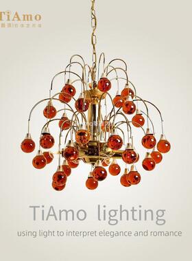 法式Murano穆拉诺吊灯中古风覆古现代创意客厅卧室饭厅玻璃吊灯