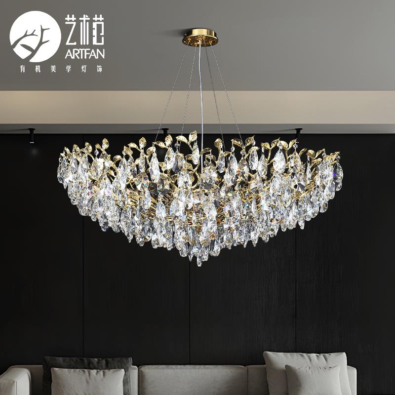 法式轻奢吊灯水晶客厅2024新款设计师别墅主卧室餐厅设计师灯具