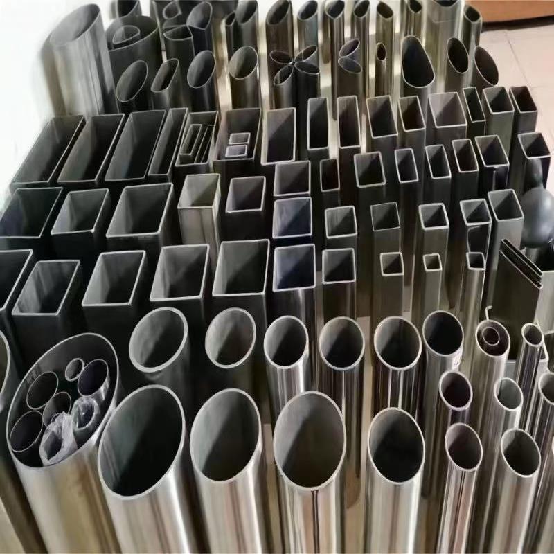 304不锈钢201平椭圆管扶手方矩形蘑菇馒头拉丝无缝管激光精准切割