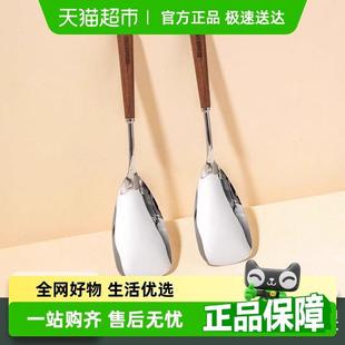 包邮国风304不锈钢胡桃木锅铲手柄汤勺防烫盛汤勺勺漏勺分餐勺