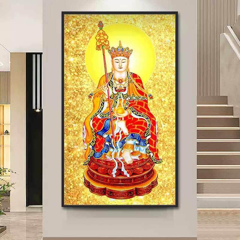 金色地藏菩萨钻石画5D全钻石佛像画客厅钻石十字绣手工贴钻石刺绣,居家布艺,钻石绣,淘宝优惠券,粉丝福利购,淘宝优惠卷