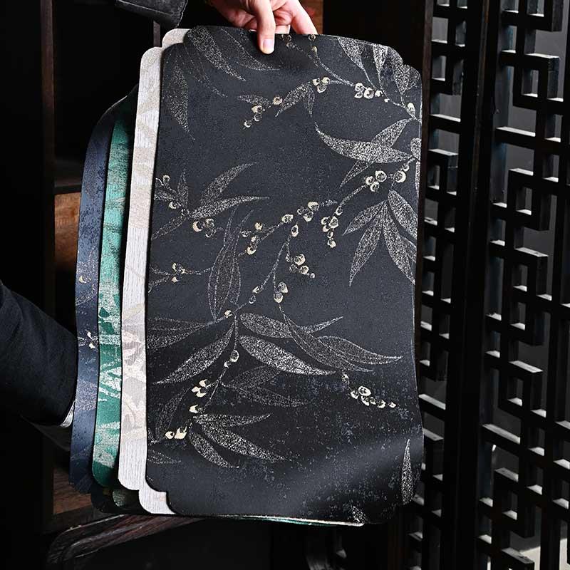 织锦提花防滑茶席垫子复古中式主人席干泡茶布茶壶垫小号茶旗茶铺