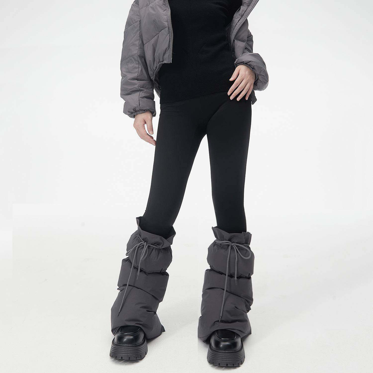 抽绳防掉白色羽绒腿套加绒加厚防寒堆堆袜套甜美少女护小腿套防风,女士内衣/男士内衣/家居服,短袜,淘宝优惠券,粉丝福利购,淘宝优惠卷