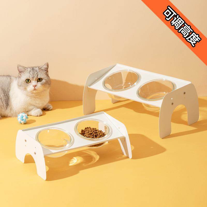 猫碗玻璃狗狗碗食盆双碗食碗保护颈椎饭碗猫咪喝水碗饭盆宠物用品,宠物/宠物食品及用品,猫狗碗/慢食碗,淘宝优惠券,粉丝福利购,淘宝优惠卷