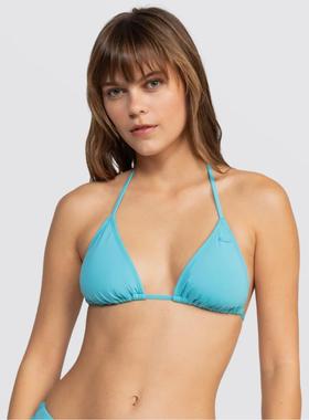 roxy女士分体印花户外沙滩温泉度假泳装比基尼三角泳衣蓝色新款