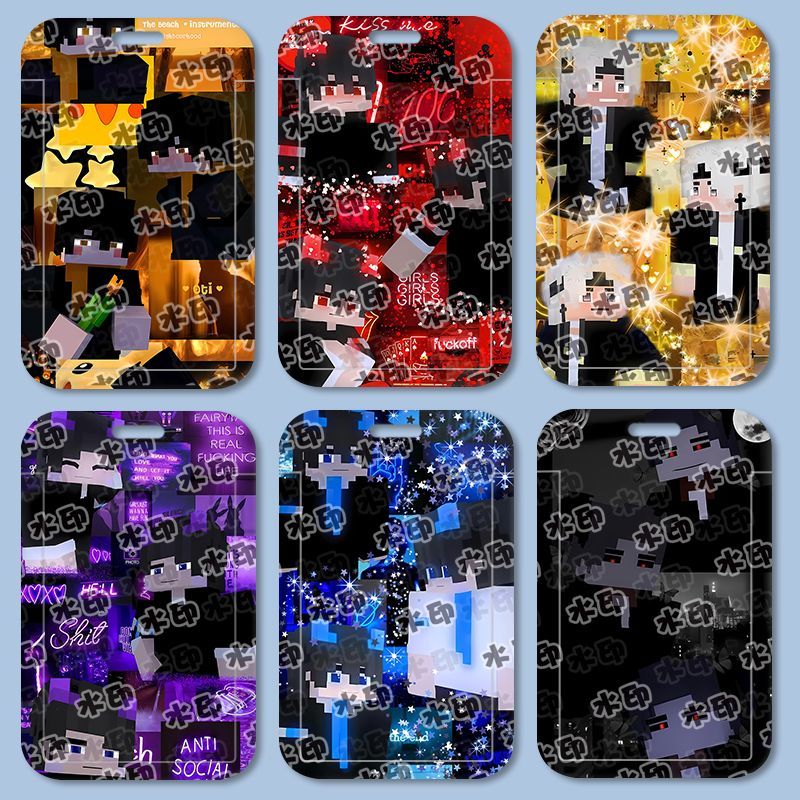 卡套同人周边饭卡学生校园卡校牌公交厂牌伸缩挂脖卡套高颜值ins