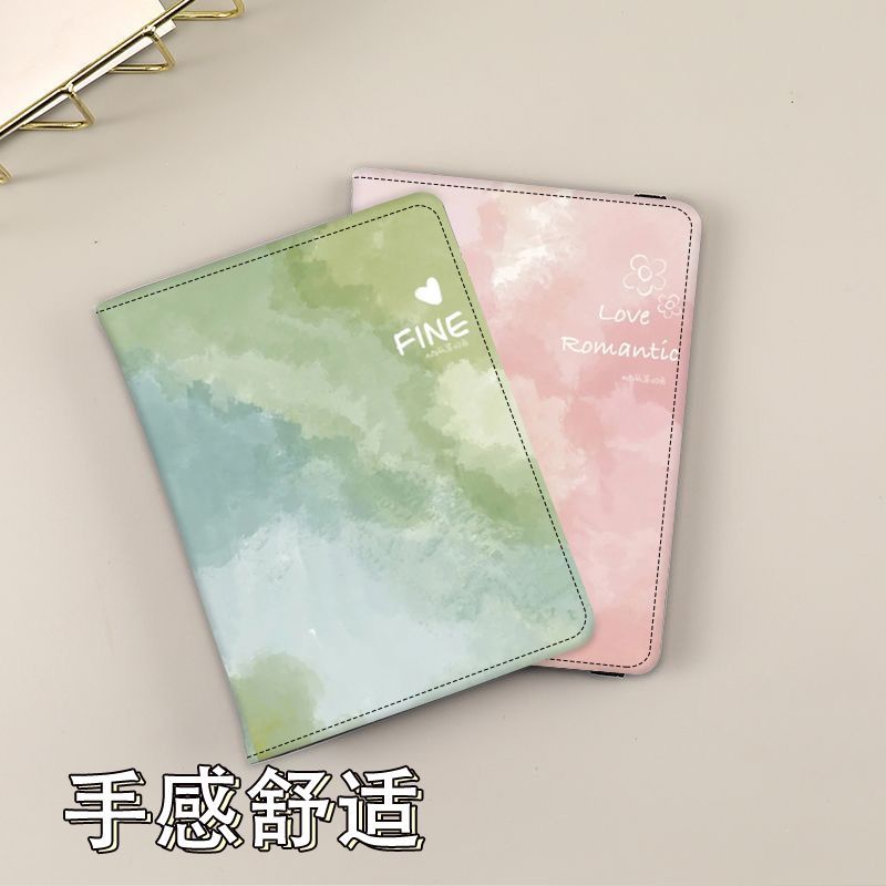 定制护照夹pu皮件包透明小卡多功能卡包便捷收纳简约色彩晕染