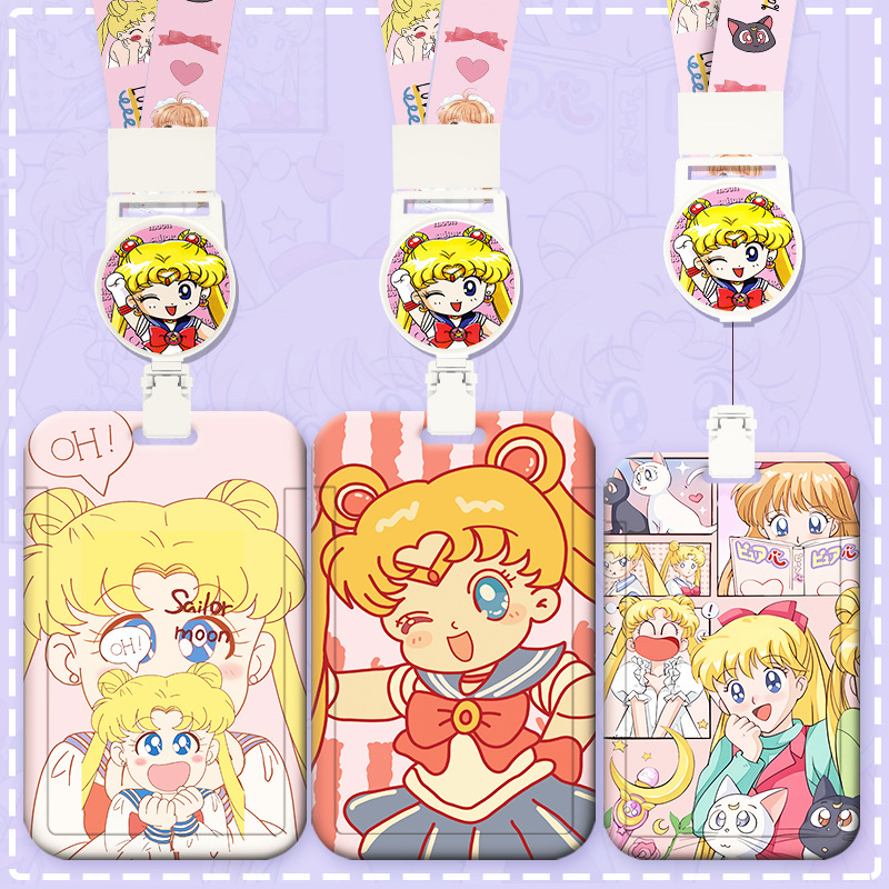 卡通美少女公交卡套卡学生校园卡