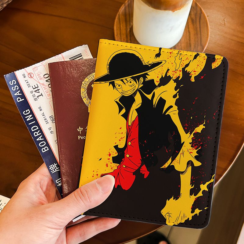 海贼王漫画护照夹证件包保护套多功能卡包出国旅行便携收纳机票