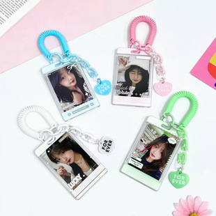 ins风透明卡套学生挂脖胸牌校园卡包男女照片高颜值证件套保护套工厂牌电梯钥匙扣卡套一体